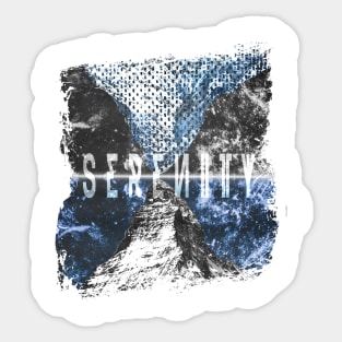 Serenity bordering isolation Sticker